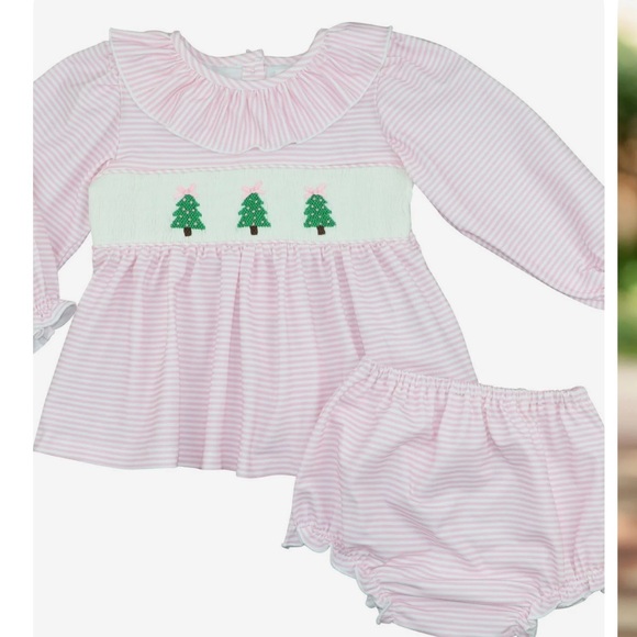 NWT Cecil & Lou Smocked Christmas Tree Set - Picture 1 of 3